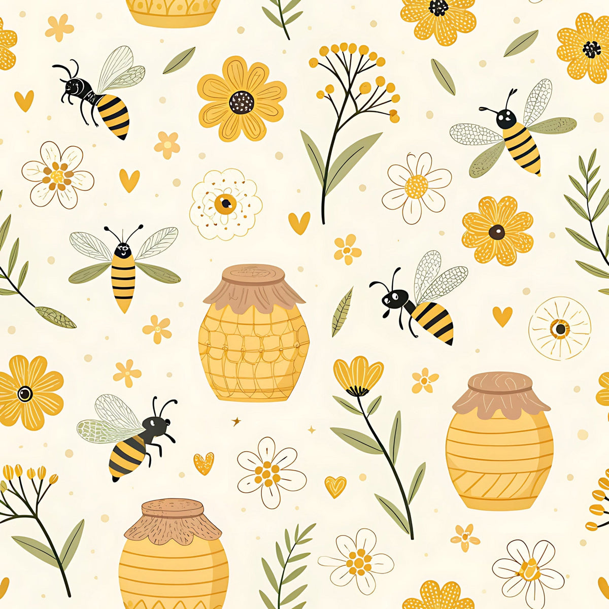 Honeycomb Harvest Pattern 22 Fleece Fabric