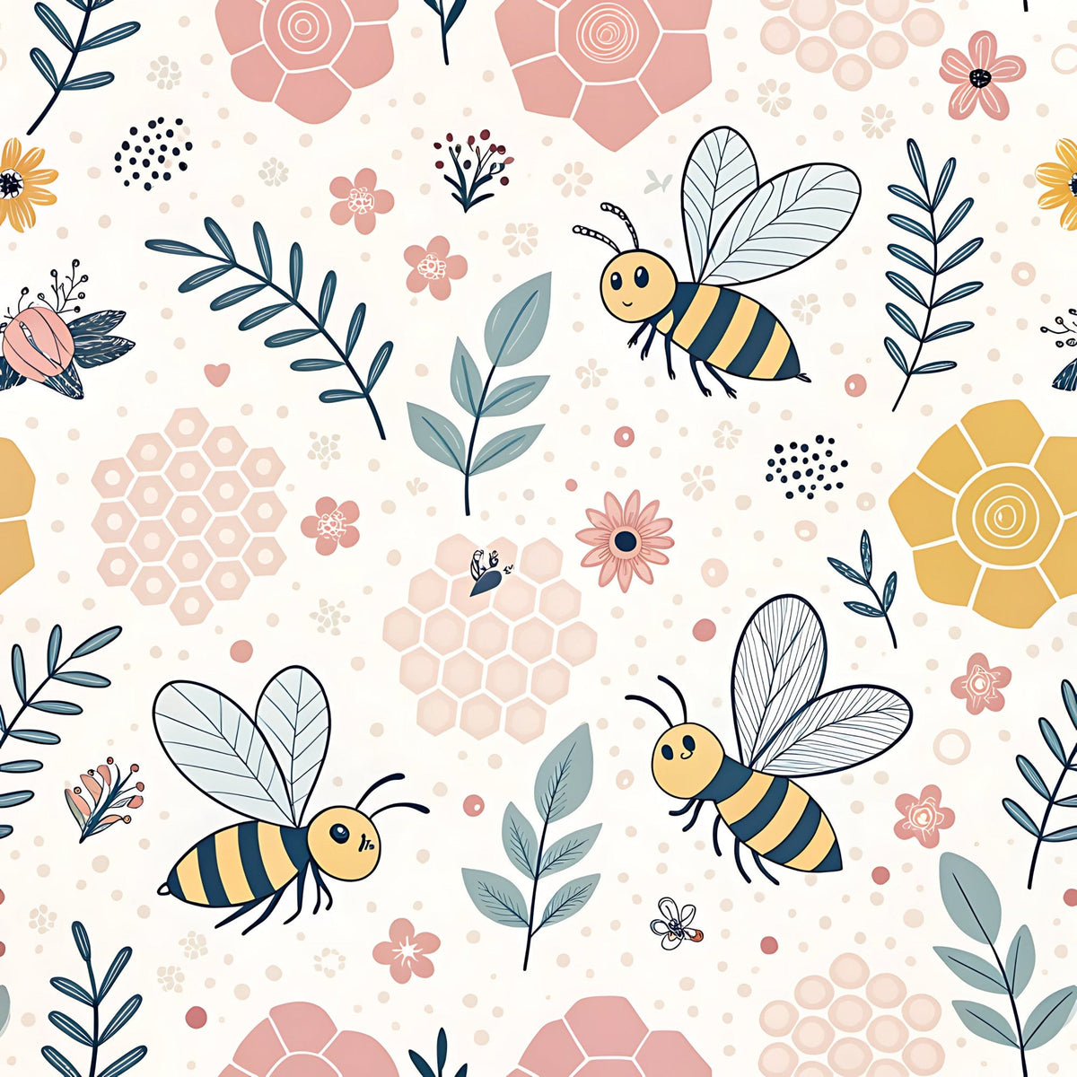 Honeycomb Harvest Pattern 5 Fleece Fabric