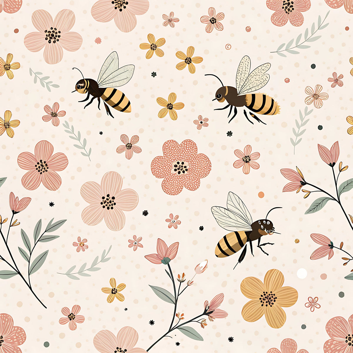 Honeycomb Harvest Pattern 8 Fleece Fabric