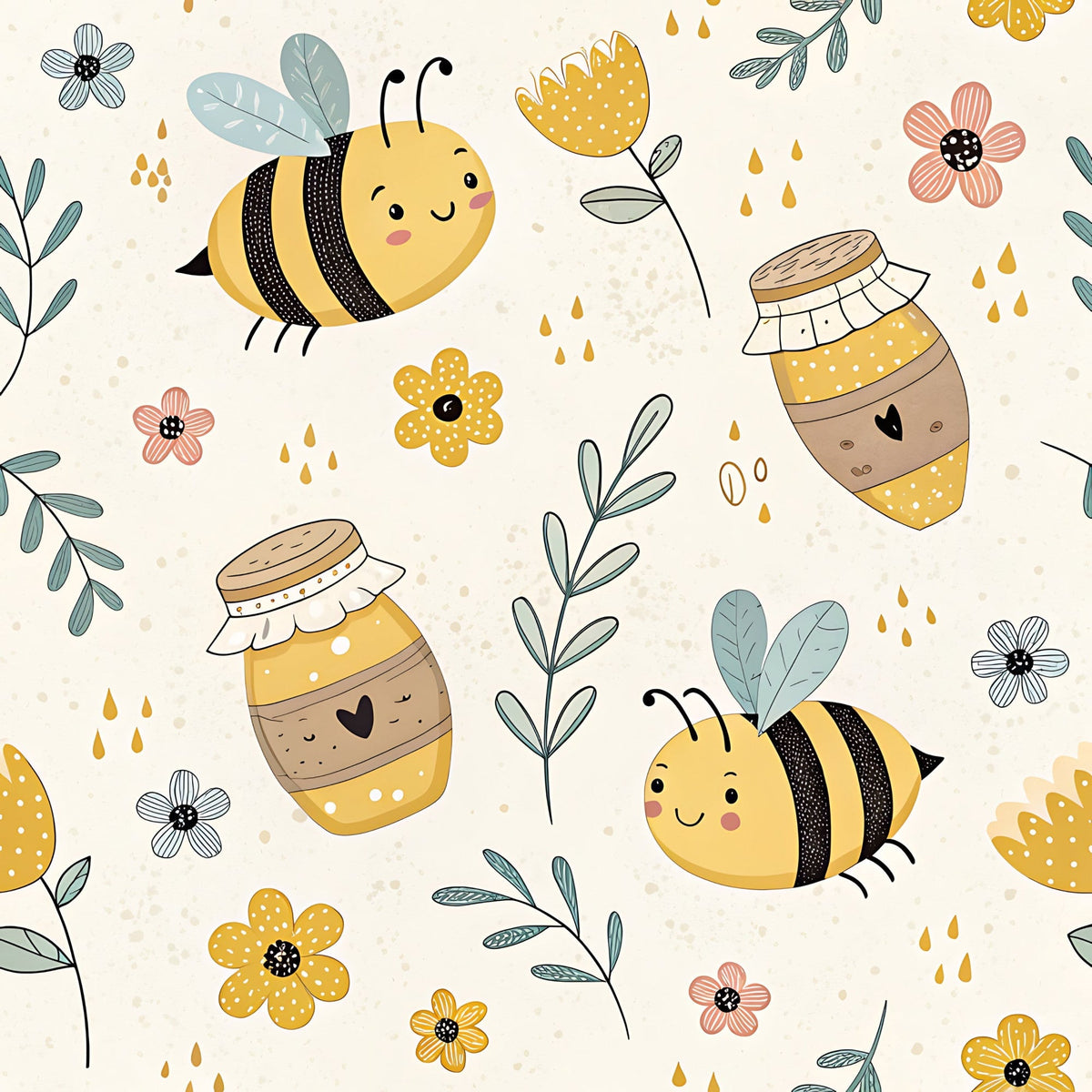 Honeycomb Harvest Pattern 9 Fleece Fabric