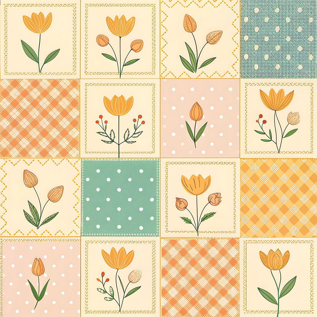 Stitched Meadow Pattern 7 Fleece Fabric
