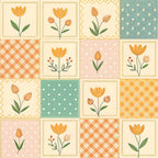 Stitched Meadow Pattern 7 Fleece Fabric