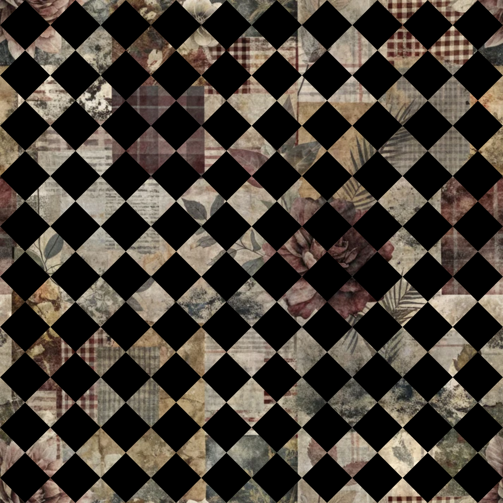 Heirloom Collage Pattern 14 Fleece Fabric