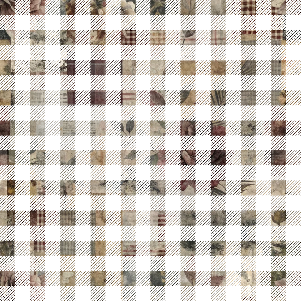 Heirloom Collage Pattern 16 Fleece Fabric