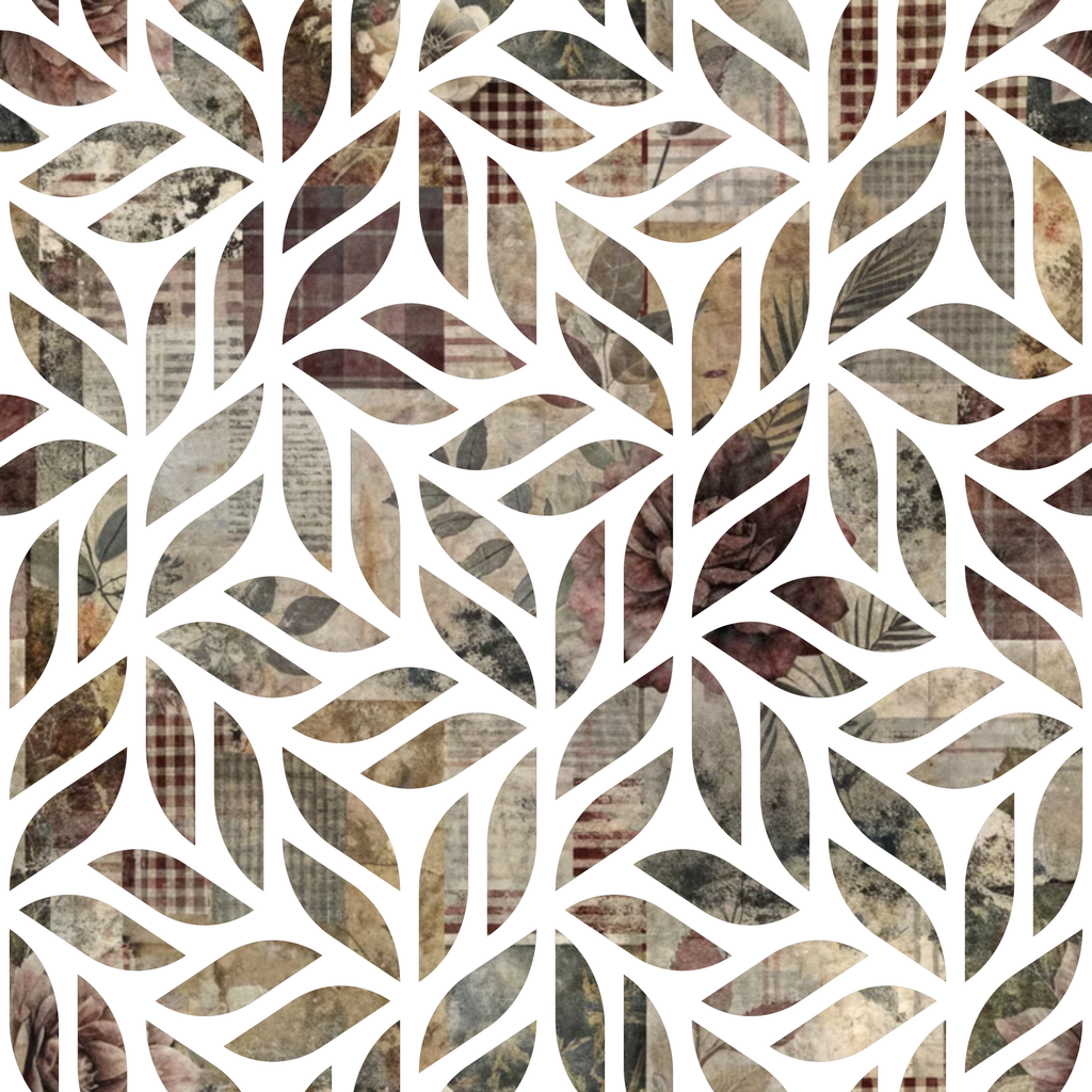 Heirloom Collage Pattern 26 Fleece Fabric