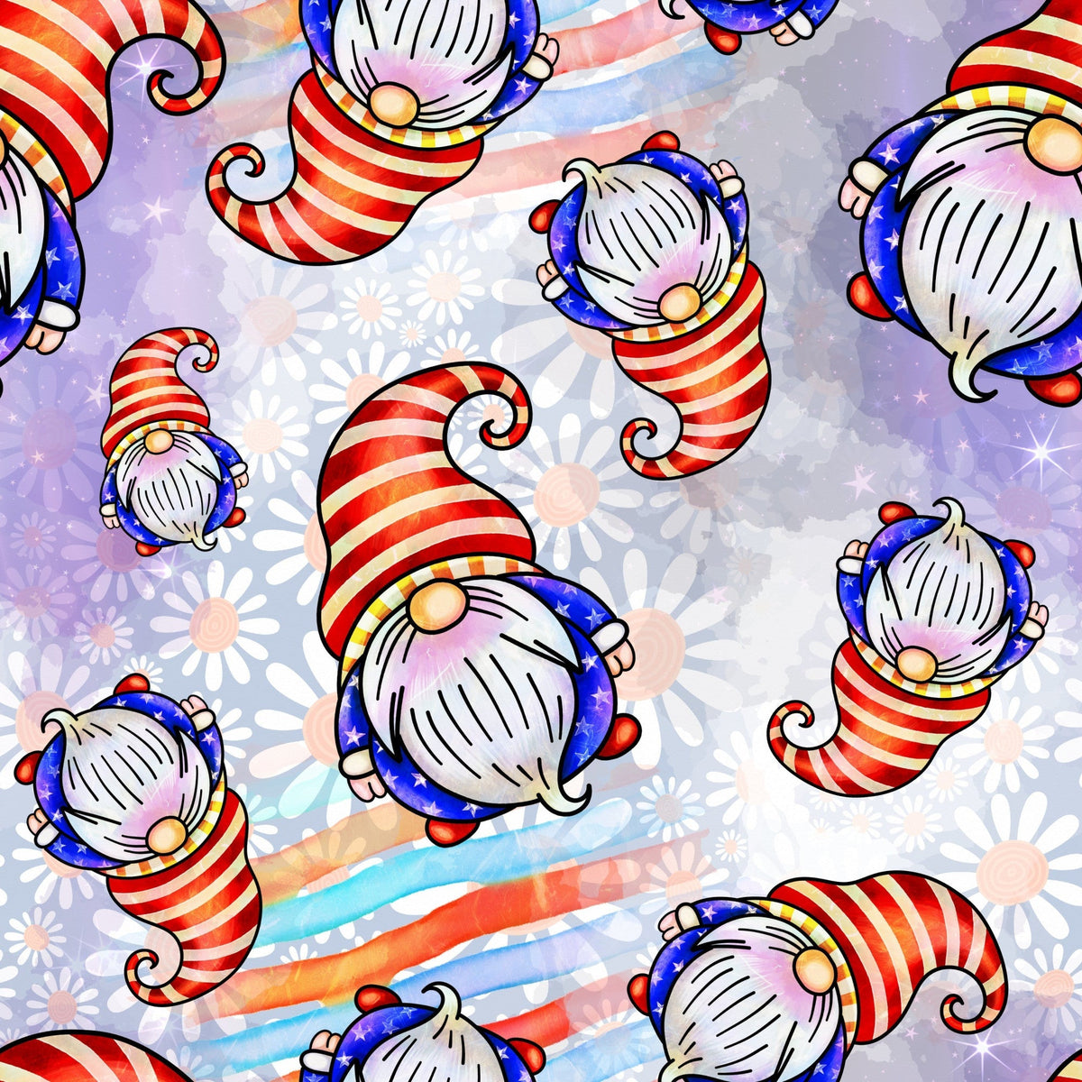 Star Spangled Sprites Pattern 2 Fleece Fabric