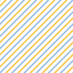Diagonal stripes in blue, yellow, and white create a repeating pattern across the image.