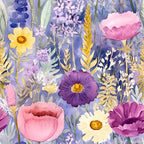 Lavender Meadow Pattern 3 Fleece Fabric