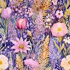 Lavender Meadow Pattern 4 Fleece Fabric