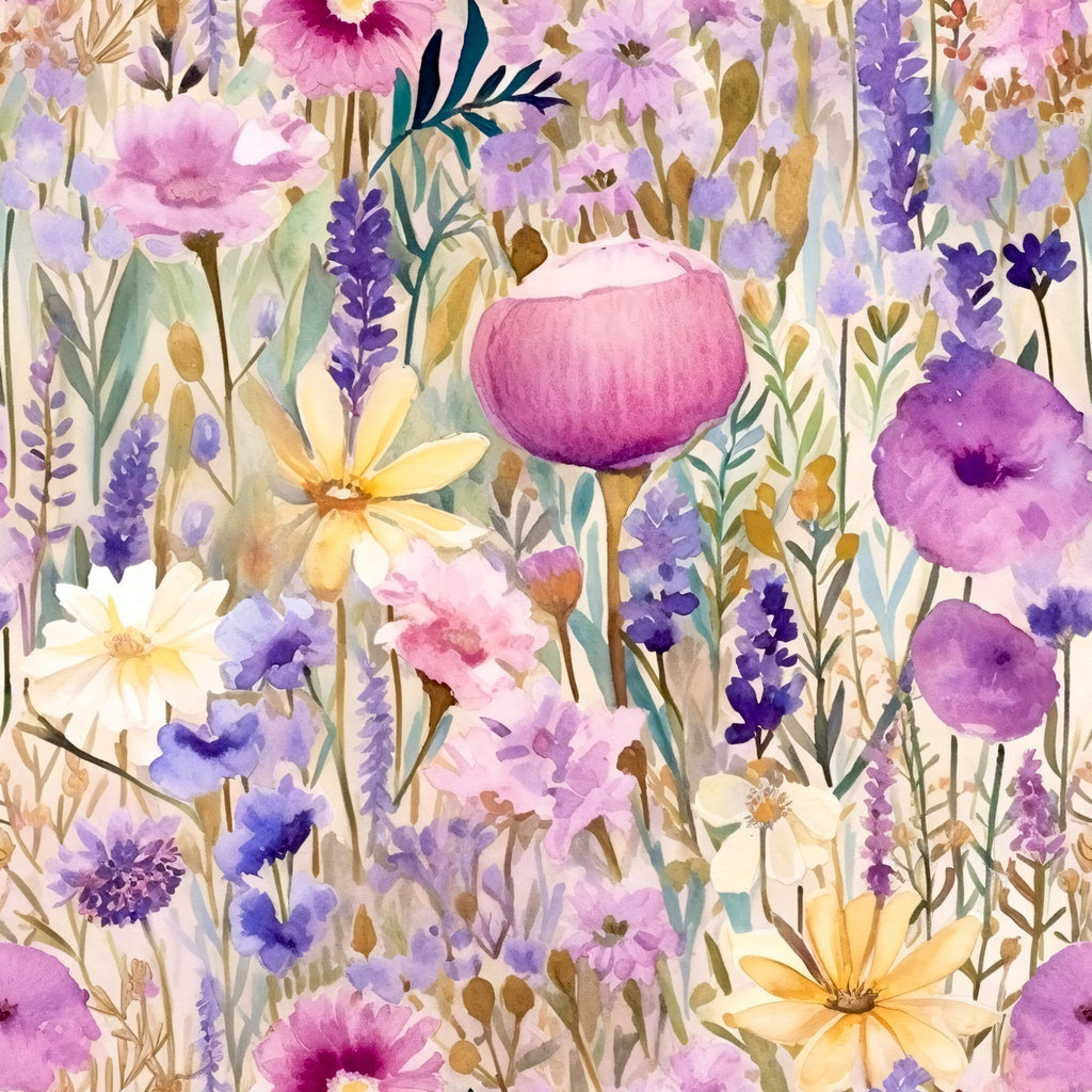 Lavender Meadow Pattern 5 Fleece Fabric