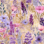 Lavender Meadow Pattern 8 Fleece Fabric