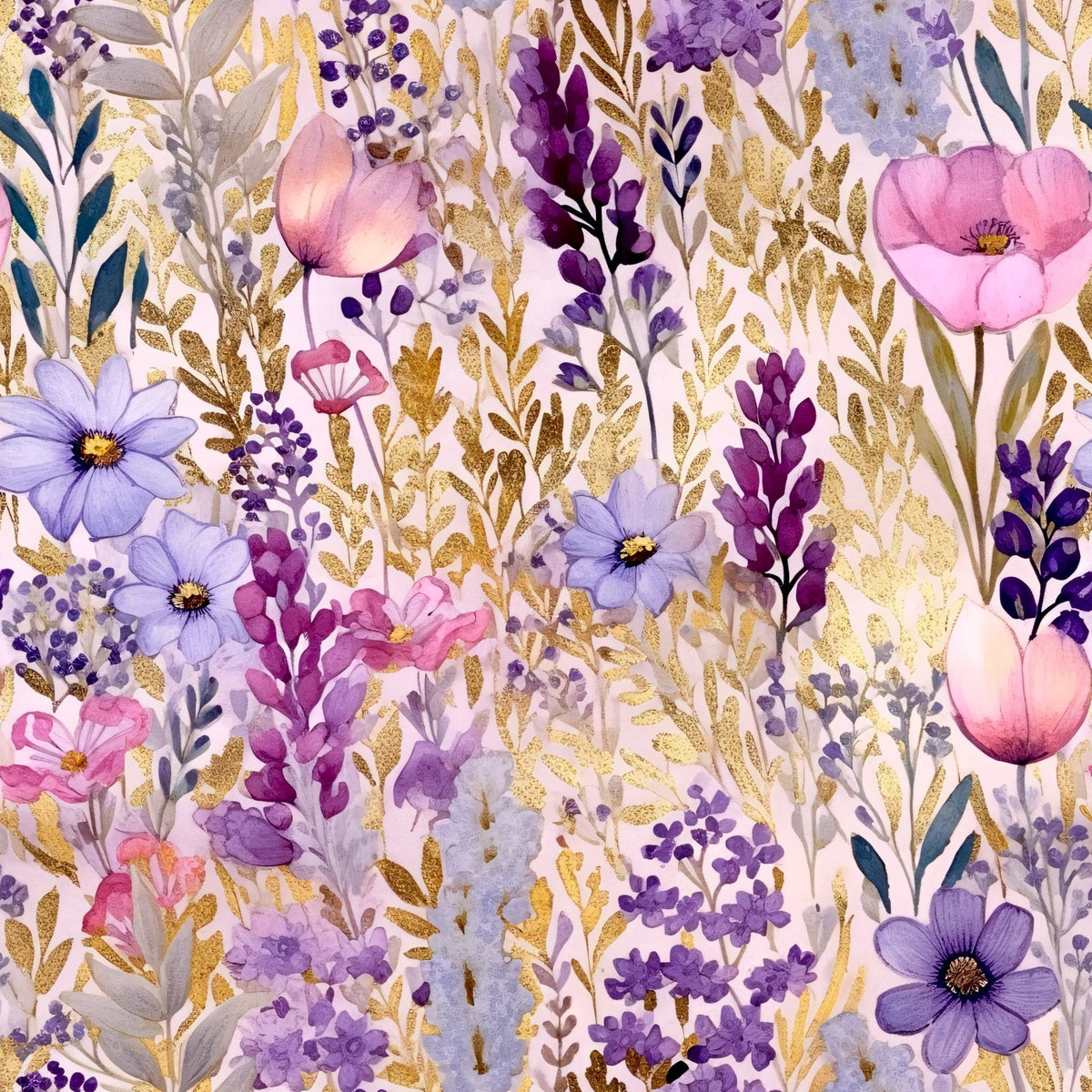 Lavender Meadow Pattern 8 Fleece Fabric