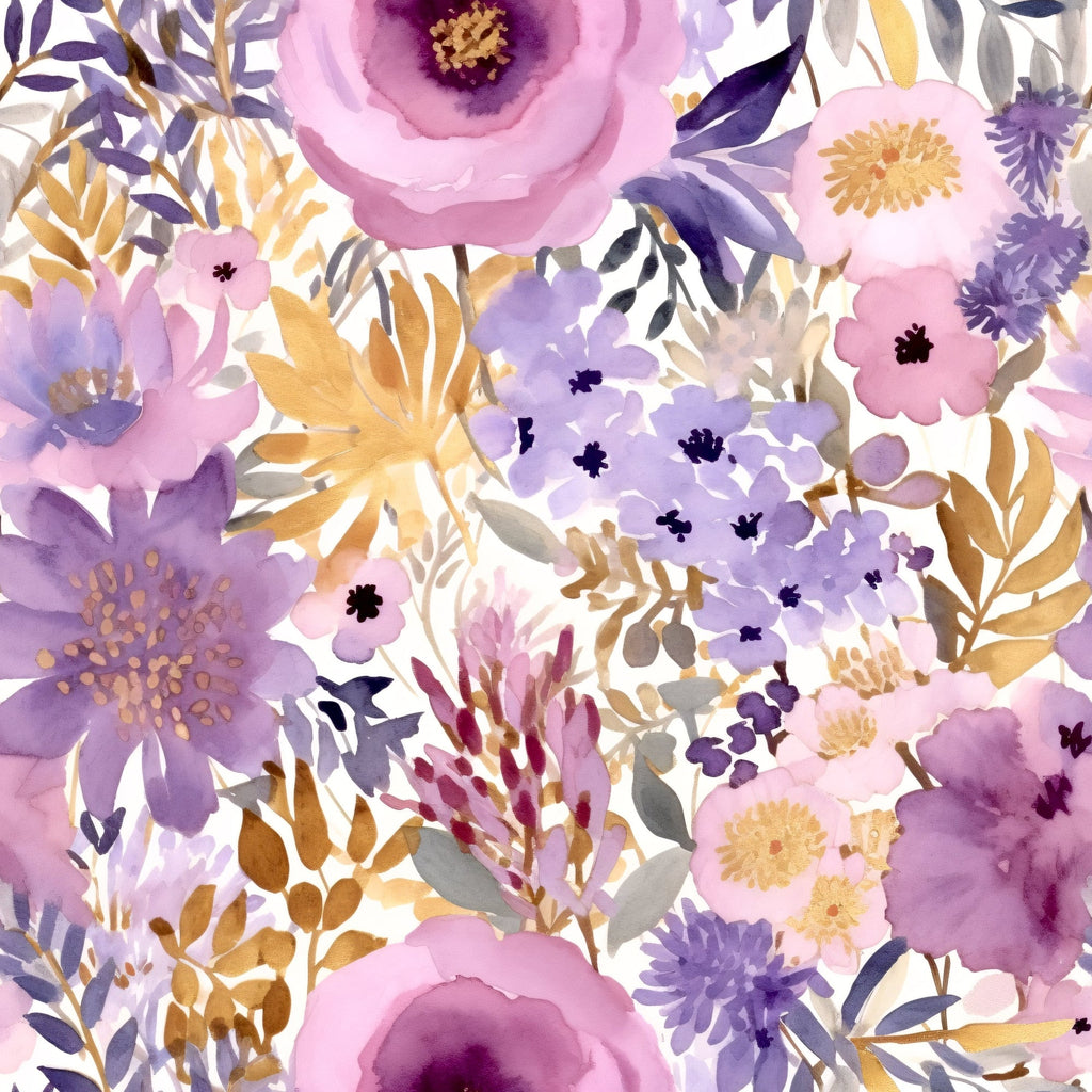 Lavender Meadow Pattern 9 Fleece Fabric