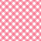 A pink and white checkered pattern with a symmetrical, repetitive design.