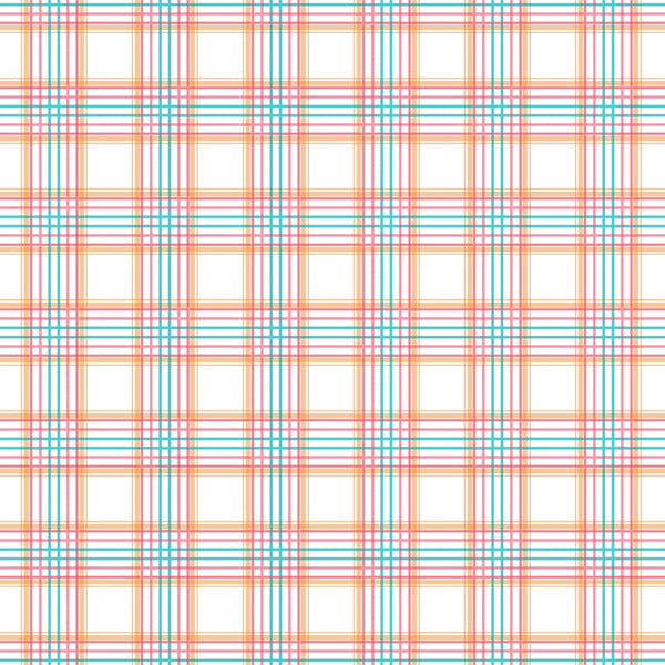 Pattern of intersecting red, blue, and green lines forming a plaid design on a white background.