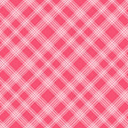 A pink and white plaid pattern with intersecting diagonal lines forming squares and diamonds.