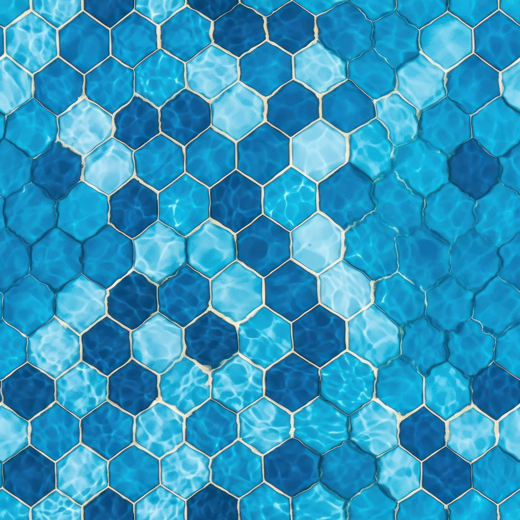 Aqua Currents Pattern 2 Fleece Fabric
