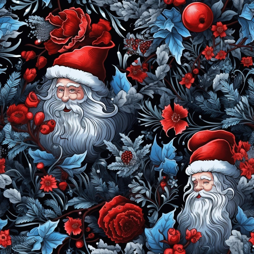 Midnight Yuletide Pattern 12 Fleece Fabric