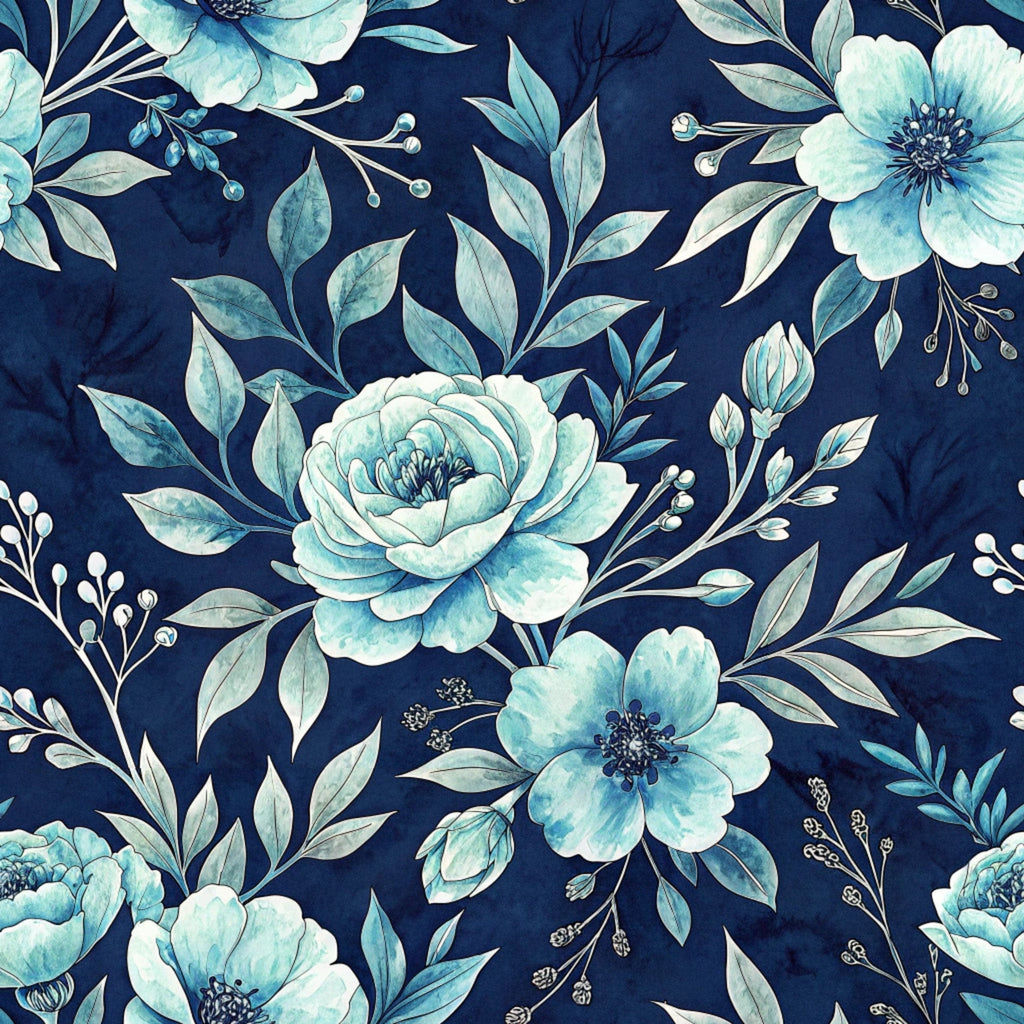 Harbor Blossoms Pattern 18 Fleece Fabric