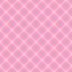 A pink and white plaid pattern with intersecting lines forming a crisscross design on a square canvas.