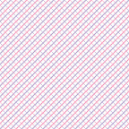 A diagonal plaid pattern with repeating pink and purple lines on a white background.