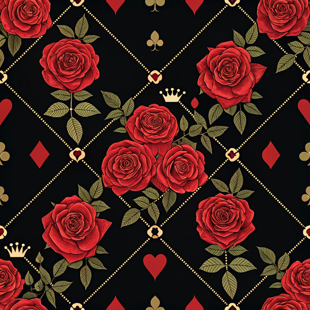 Gilded Valentine Pattern 1 Fleece Fabric