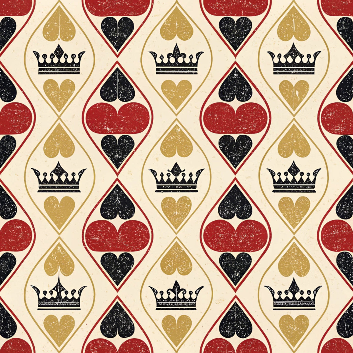 Gilded Valentine Pattern 13 Fleece Fabric