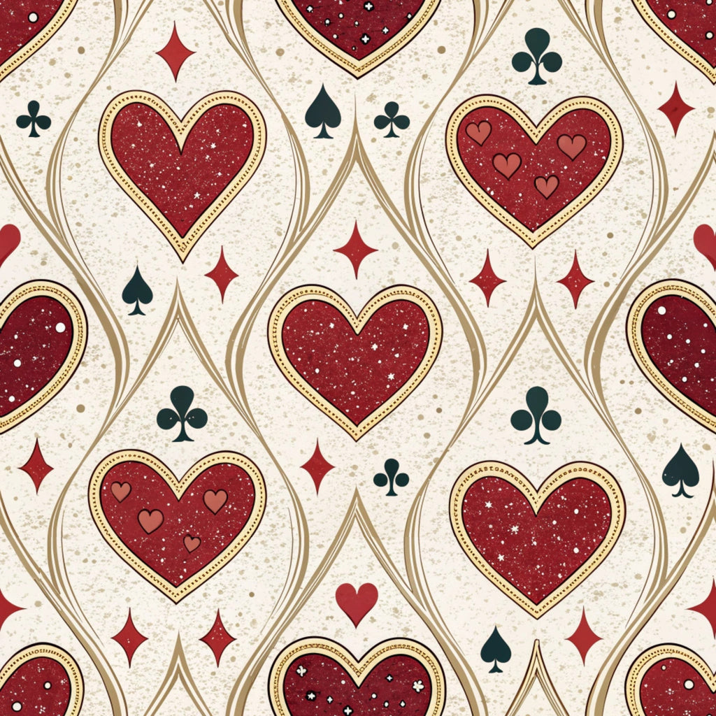 Gilded Valentine Pattern 2 Fleece Fabric
