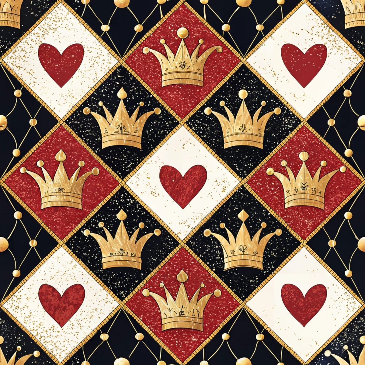 Gilded Valentine Pattern 20 Fleece Fabric