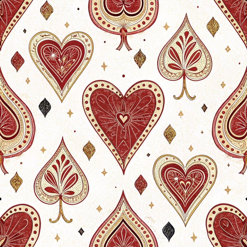 Gilded Valentine Pattern 25 Fleece Fabric