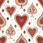 Gilded Valentine Pattern 25 Fleece Fabric