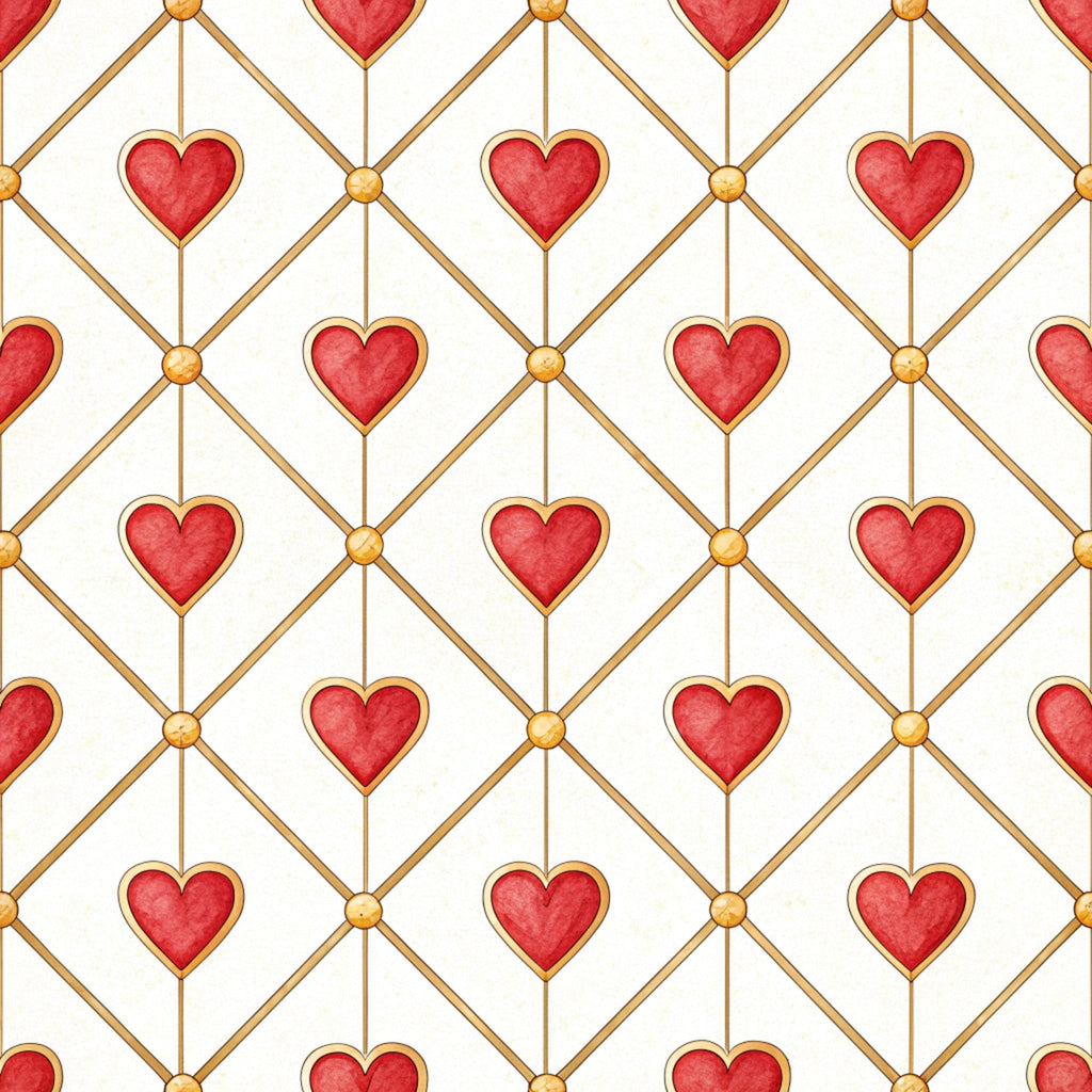 Gilded Valentine Pattern 7 Fleece Fabric