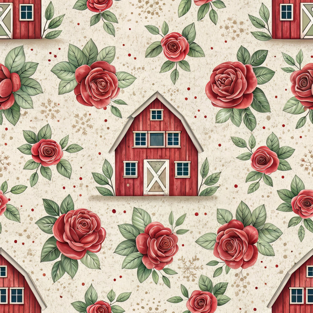 Barnyard Blooms Pattern 8 Fleece Fabric