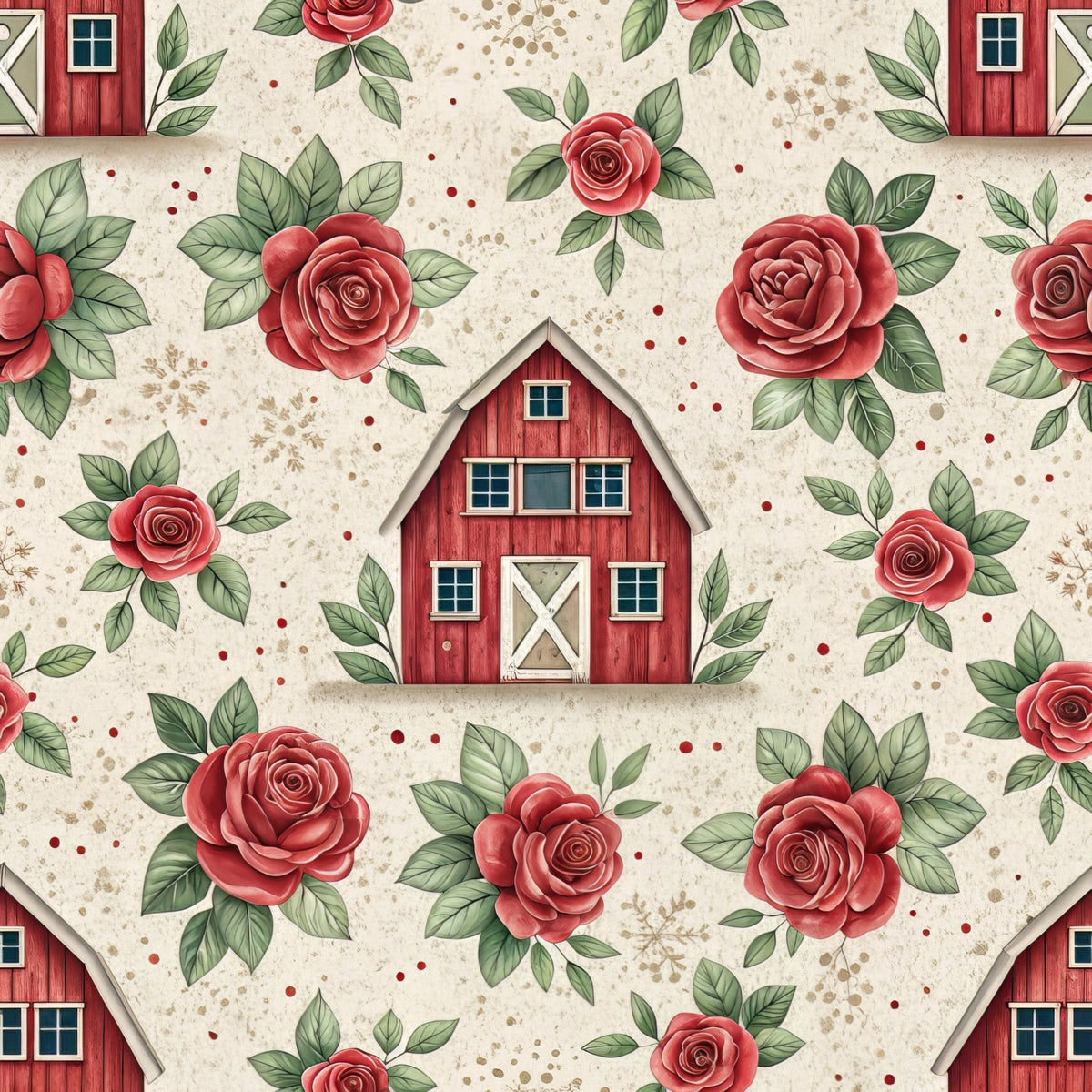 Barnyard Blooms Pattern 8 Fleece Fabric