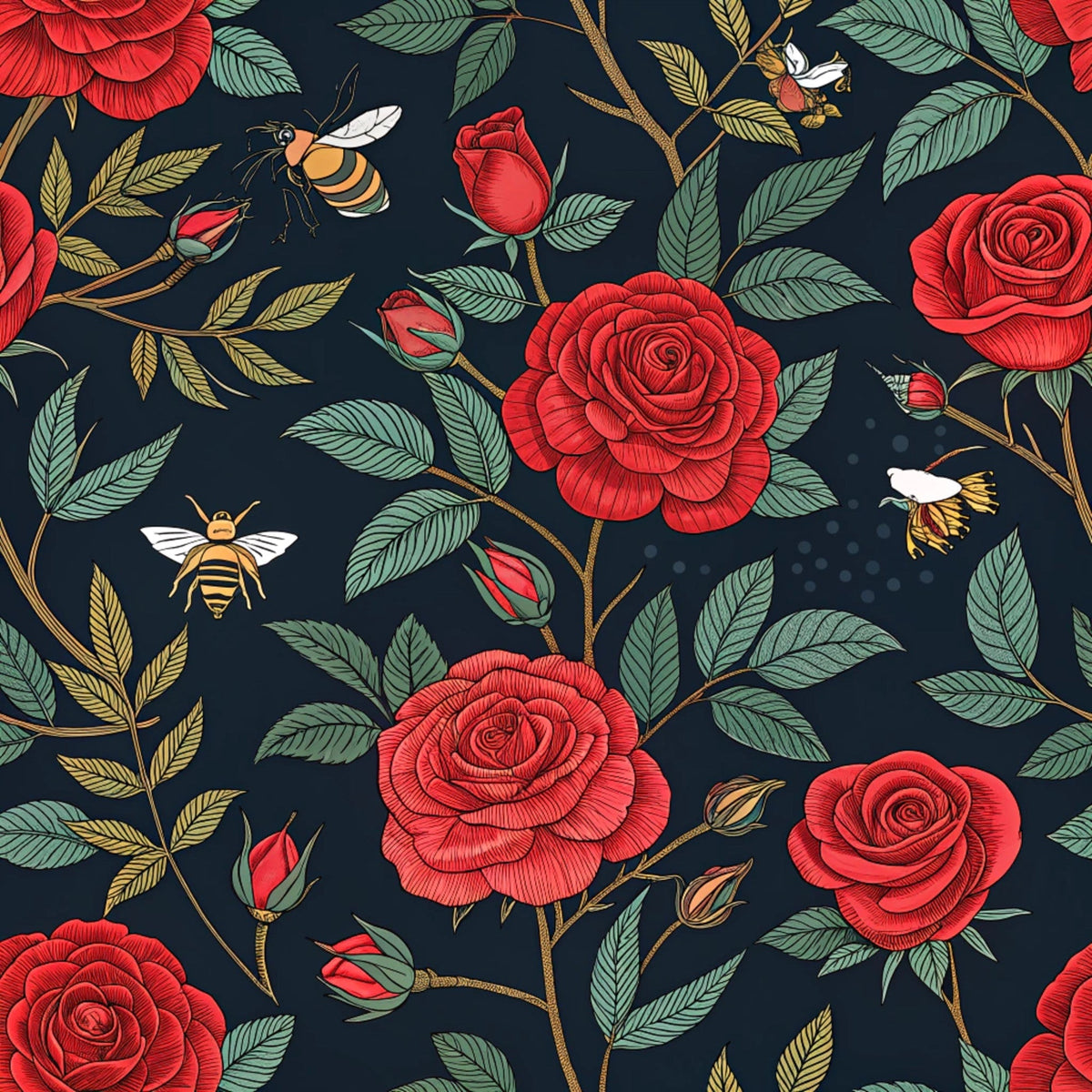 Scarlet Hive Pattern 17 Fleece Fabric