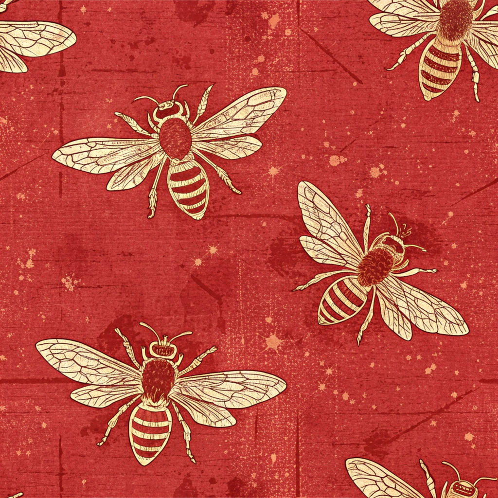 Scarlet Hive Pattern 9 Fleece Fabric