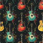 Jukebox Starlight Pattern 3 Fleece Fabric