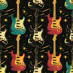 Jukebox Starlight Pattern 4 Fleece Fabric