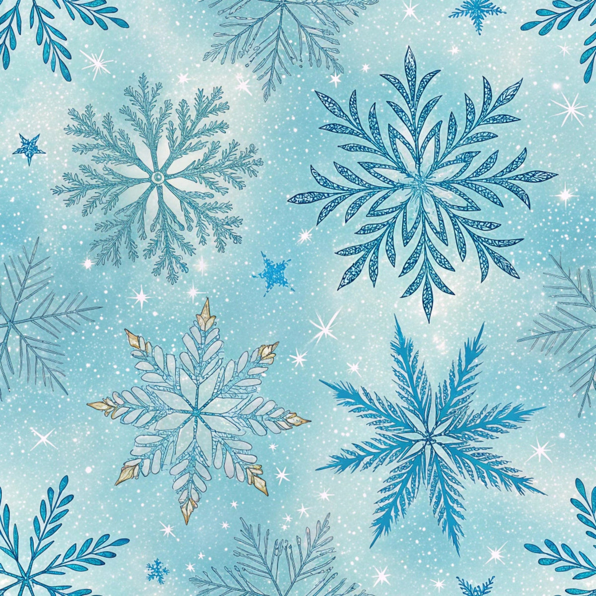 Sapphire Gleam Pattern 2 Fleece Fabric