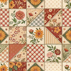 Rustic Patchwork Quilt Pattern 10 Fleece Fabric