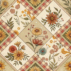 Rustic Patchwork Quilt Pattern 6 Fleece Fabric