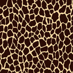 Pattern resembling giraffe spots with irregular, dark brown shapes against a tan background.