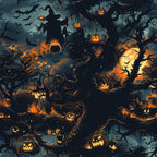 Pumpkin Hollow Pattern 12 Fleece Fabric