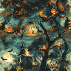 Pumpkin Hollow Pattern 14 Fleece Fabric