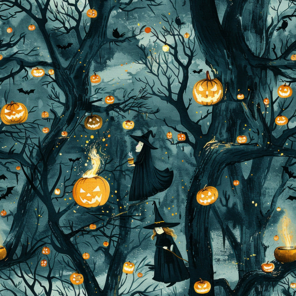 Pumpkin Hollow Pattern 17 Fleece Fabric