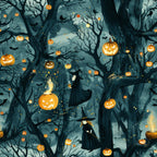 Pumpkin Hollow Pattern 17 Fleece Fabric