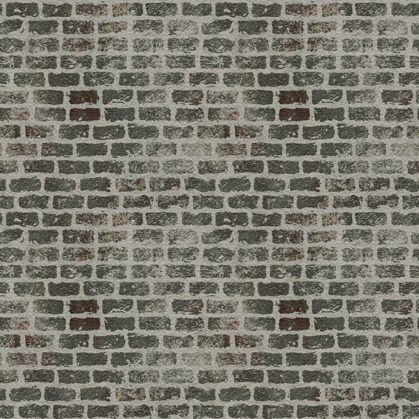 grey bricks, charcoal mortar, weathered texture, grunge pattern, brick wall,, fabric panel, urban design, aged appearance, rectangular bricks, stone texture, industrial style, neutral tones, architectural print, distressed look, masonry pattern, vintage worn, concrete grey, building material