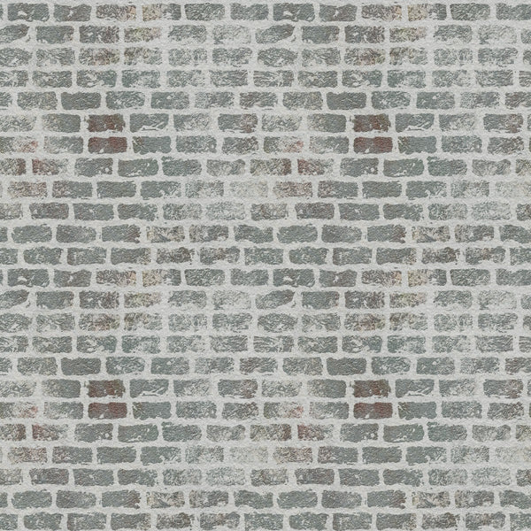 grunge brick wall, gray bricks, white mortar, weathered texture, distressed pattern, stone wall, masonry design, architectural print, vintage bricks, muted grays,, fabric panel, rustic aesthetic, aged appearance, industrial style, textured surface, building materials, urban pattern