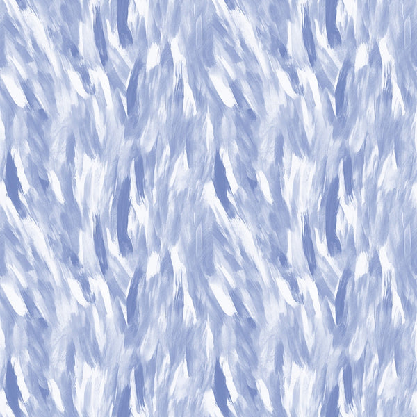 Abstract pattern with blue and white brush strokes forming a textured, diagonal flow across the image.