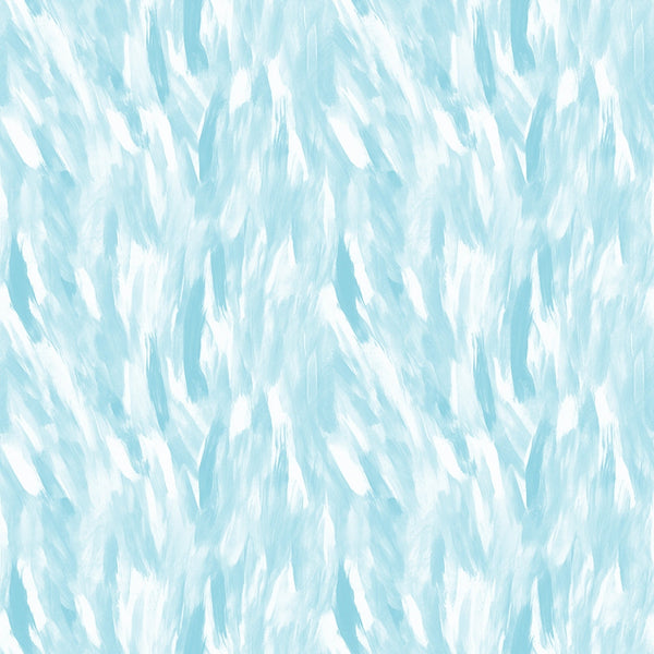Abstract pattern with light blue and white brushstrokes creating a textured background.